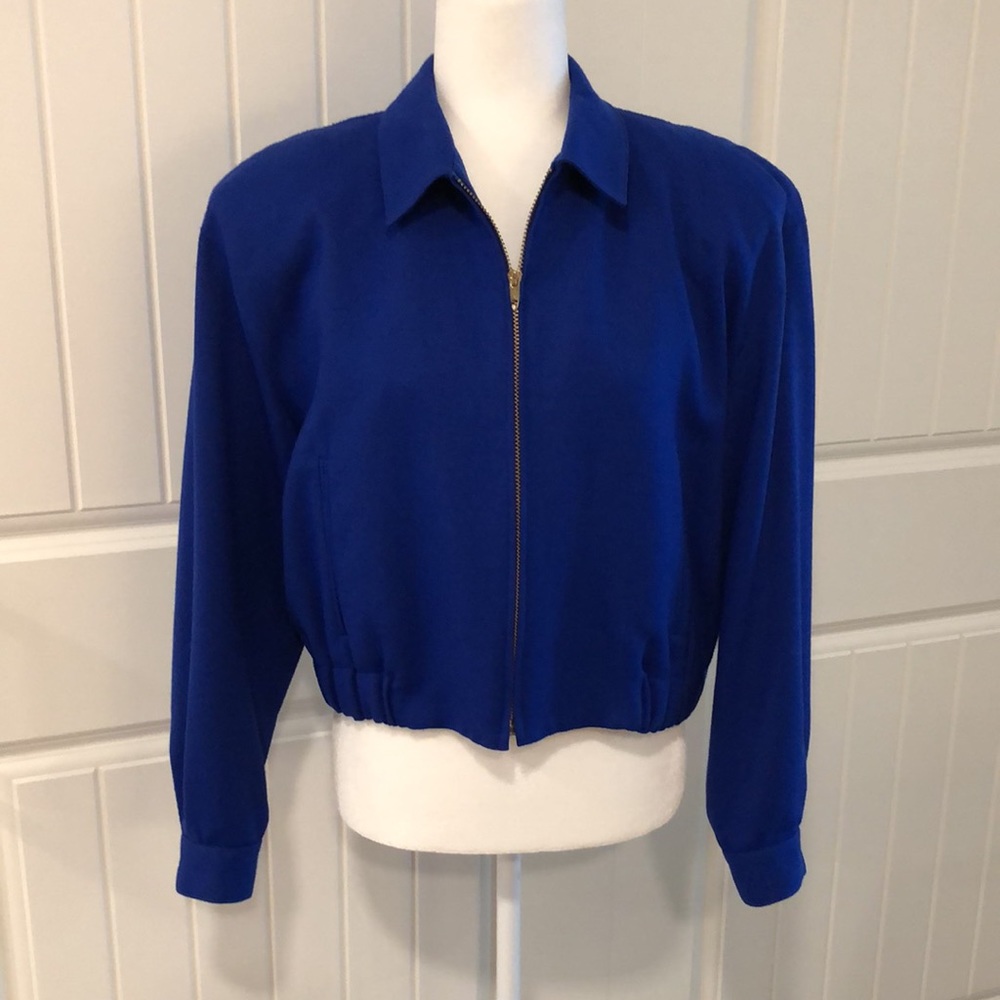 Liz Claiborne Collection Wool VTG Bomber Jacket